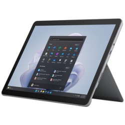 Laptop Microsoft Surface Go 4:
Procesador Intel N200 (hasta 3.7 GHz),
Memoria de 8GB DDR4,
SSD de 128GB,
Pantalla de 13" LED Mul