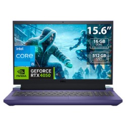 Laptop Gamer DELL G15 5530: 
Procesador Intel Core i5 13450HX (Hasta 4.6 GHz), 
Memoria de 16GB DDR5, SSD de 512GB, Pantalla de 