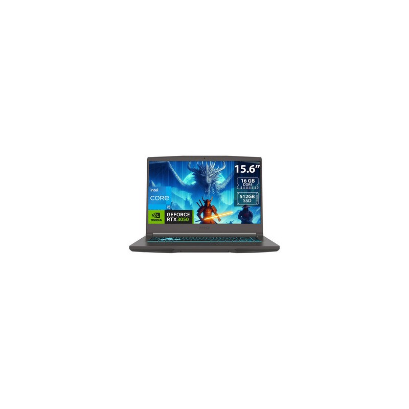 Laptop MSI THIN 15 B13UC-1000US:
Video GeForce RTX 3050,
Procesador Intel Core i5 13420H (hasta 4.6 GHz),
Memoria de 16GB DDR4,
