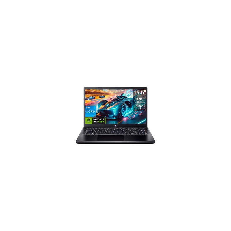 Laptop Acer Nitro V 15:
Procesador Intel Core i5 13420H (hasta 4.6 GHz),
Memoria de 8GB SSD de 512GB,
Pantalla de 15.6" LED,
Vid