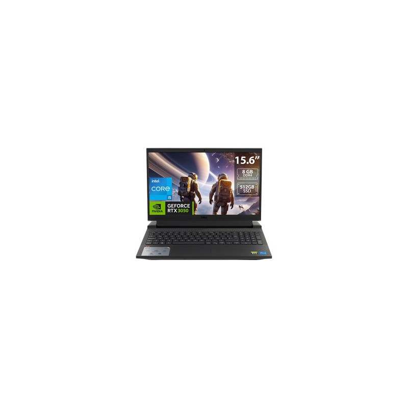 Laptop Gamer DELL G5 5511:
Procesador Intel Core i5 11260H (hasta 4.4 GHz),
Memoria de 8GB DDR4,
SSD de 512GB,
Pantalla de 15.6"