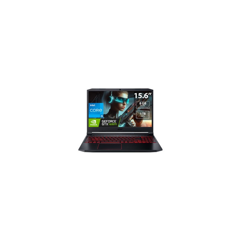 Laptop Gamer Acer AN515-55-55HM:
Video GeForce GTX 1650Ti,
Procesador Intel Core i5 10300H (hasta 4.50GHz),
Memoria de 8GB DDR4,