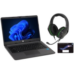 Laptop HP 240 G8:
Procesador Intel Core i3 1115G4 (hasta 4.1 GHz),
Memoria de 8GB DDR4,
SSD de 512GB,
Pantalla de 14" LED,
Video