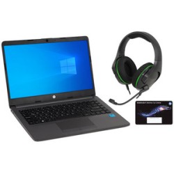 Laptop HP 240 G8:
Procesador Intel Core i3 1115G4 (hasta 4.1 GHz),
Memoria de 8GB DDR4,
SSD de 256GB,
Pantalla de 14" LED,
Video