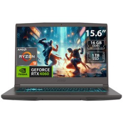 Laptop Gamer MSI Thin A15:
Procesador AMD Ryzen 9 8945HS(Hasta 5.2 GHz),
Memoria de 16GB DDR5,
SSD de 1TB,
Pantalla de 15.6" LED