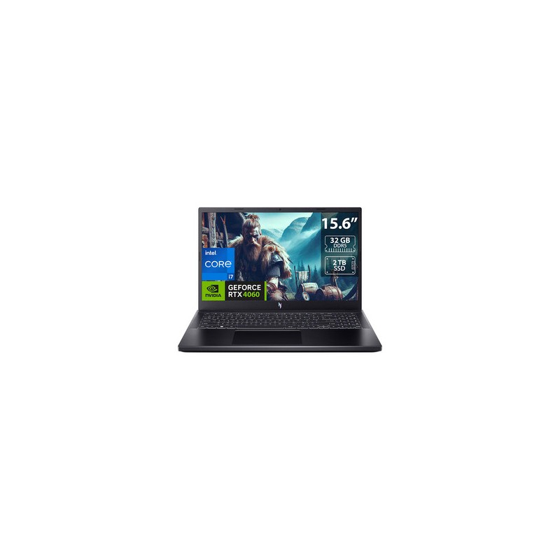 Laptop Gamer Acer  Nitro V 15: 
Procesador Intel Core i7 13620H (hasta 4.9 GHz), 
Memoria de 32GB DDR5, 
SSD de 2TB, 
Pantalla d