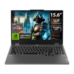 Laptop Gamer Lenovo LOQ 15ARP9: 
Procesador AMD Ryzen 7 7435HS (hasta 4.5 GHz), 
Memoria de 16GB DDR5, 
SSD de 512GB, 
Pantalla 