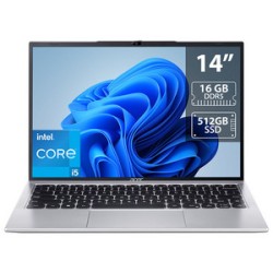 Laptop Acer Aspire L: 
Procesador Intel Core i5 1235U (hasta 4.4 GHz), 
Memoria de 16GB DDR5, 
SSD de 512GB, 
Pantalla de 14" LE