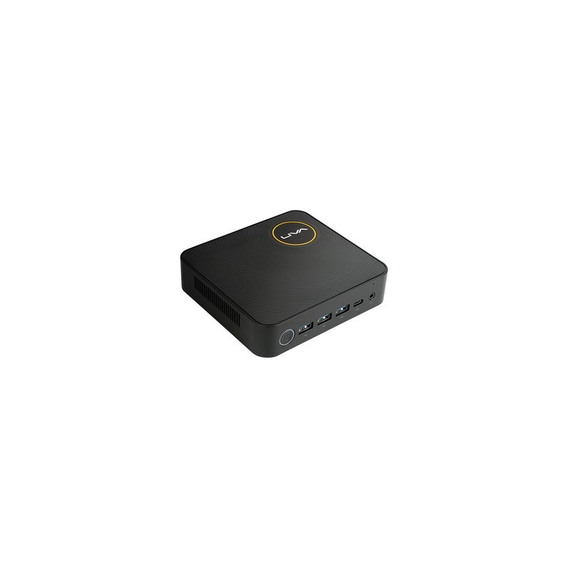 Mini PC de Escritorio ECS LIVA Z,
Procesador Intel Celeron N N3350 (hasta 2.40 GHz),
Memoria de 4GB LPDDR3,
Almacenamiento de 64