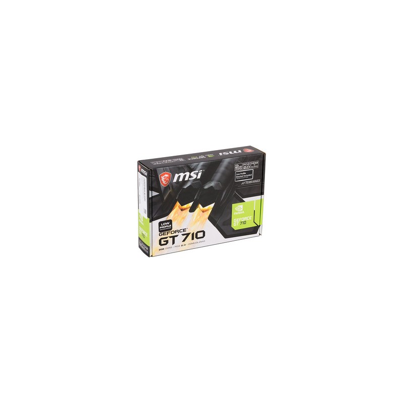 Tarjeta de Video NVIDIA GeForce GT 710 MSI, 2GB GDDR3, 1xHDMI, 1xDVI, 1xVGA, PCI Express x8 2.0.