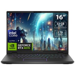 Laptop Gamer Alienware M16 R2:
Procesador Intel Core Ultra 9 185H (Hasta 5.1 GHz),
Memoria de 32GB DDR5,
SSD de 1TB,
Pantalla de