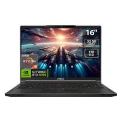 Laptop MSI Stealth A16 AI :
Procesador AMD Ryzen AI 9 365 (Hasta 5.0 GHz),
Memoria de 32GB LPDDR5,
SSD de 1TB,
Pantalla de 16" L